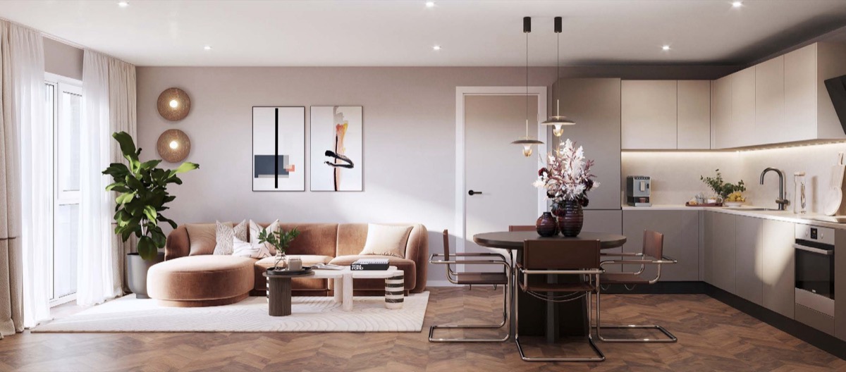 Living and kitchen, Abbey Row