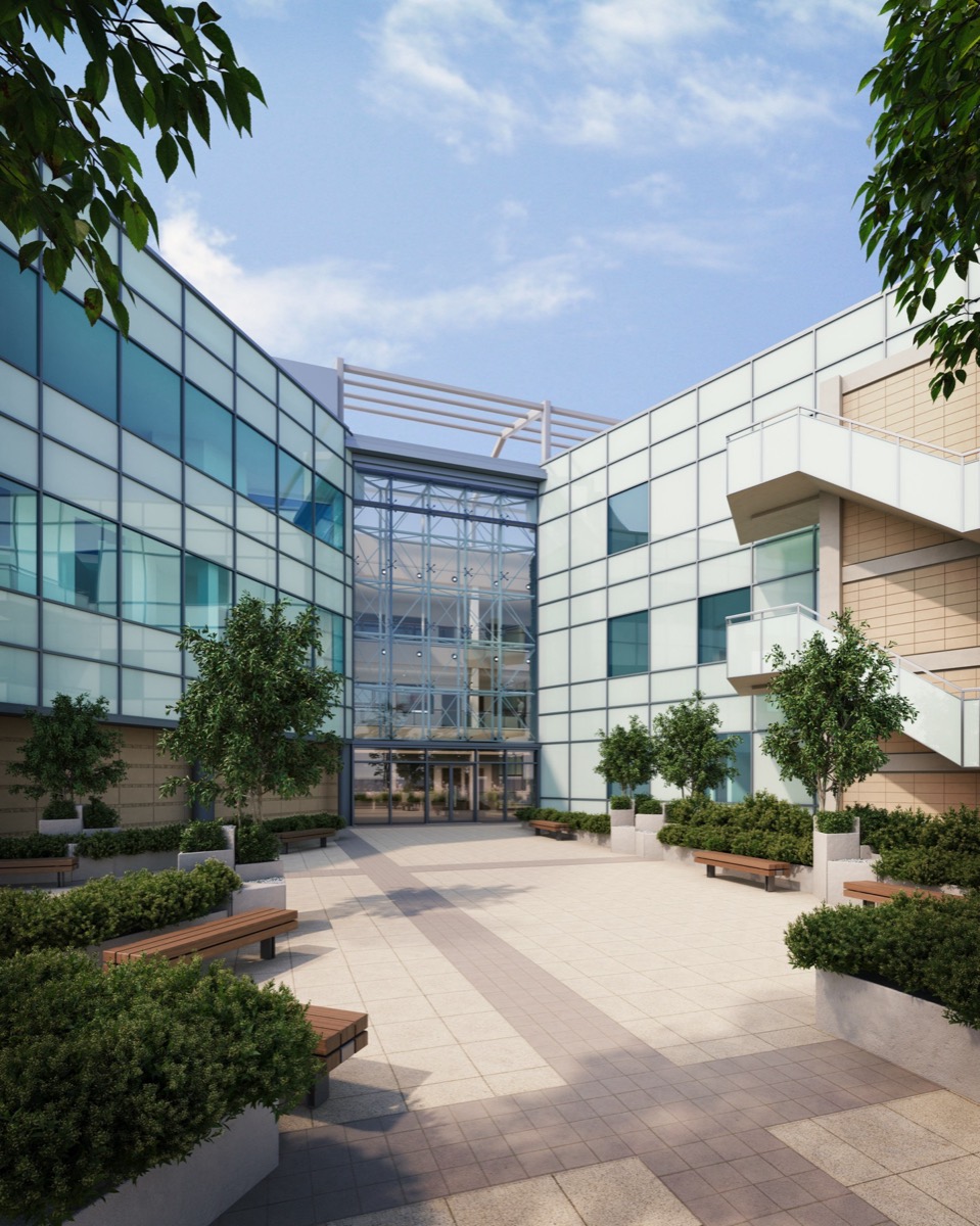 Exterior courtyard, Aire Gardens