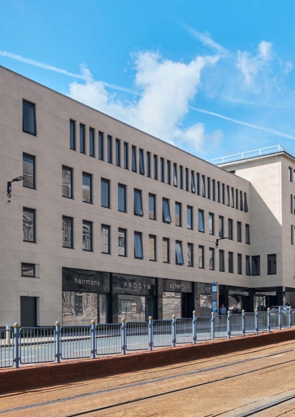 Exterior, by the tram stop, The Barclay