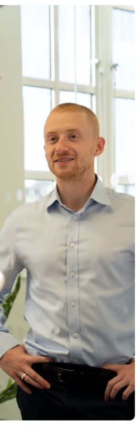 A Langford Pierce team member smiling in the office